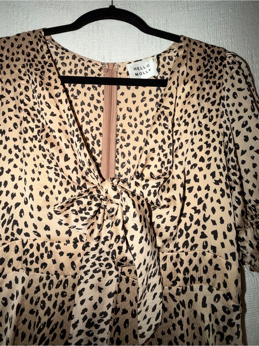 Fall Flowy Animal Print Midi high low dress Size 6 Cottagecore - Picture 8 of 12